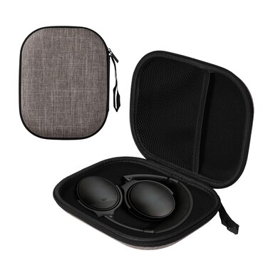 kwmobile Headphone Case Compatible with Bose Quietcomfort 35 35II 25 15 1 / QC35 QC35II QC25 QC1 - Hard Shell Headphones Zipper Holder - Grey