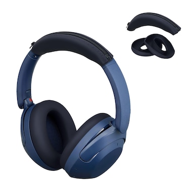 kwmobile Silicone Headband and Ear Pads Cover Set Compatible with Sony WH-XB910N - Covers - Dark Blue
