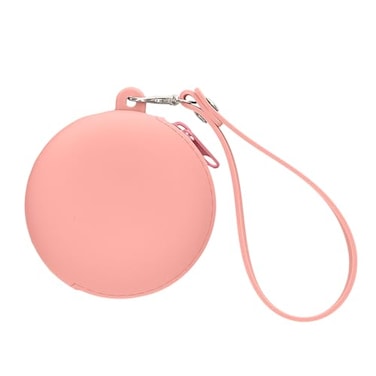 kwmobile Headphones Pouch Case Compatible with in-Ear Headphones - Silicone 7 x 7 cm - Pink
