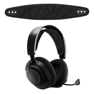 kwmobile Headband Pad Compatible with SteelSeries Arctis NOVA PRO/NOVA 7P / NOVA 7X Headphones - Elastic Nylon Replacement - Black