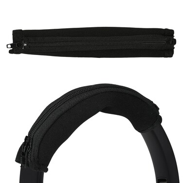 kwmobile Headband Cover Compatible with JBL Tour One - Neoprene Zip-On Headphone Protector - Black