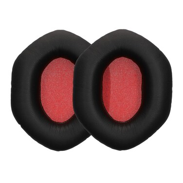 kwmobile Ear Pads Compatible with V-Moda Crossfade M-100 / LP2 / LP/S Earpads - 2X Replacement for Headphones - Red/Black