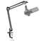 FIFINE Microphone Arm, Adjustable Microphone Stand, 3/8 Inch to 5/8 Inch Adapter, Microphone Clip, Three Cable Ties