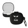 kwmobile Silicone Case Compatible with JBL Wave 300 TWS Case Cover - Don't Touch My Headphones White/Black/Black