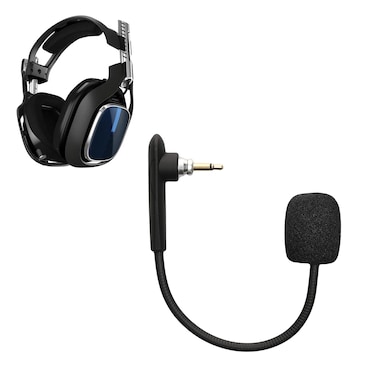 kwmobile Microphone Compatible with Logitech Astro A40 / A40 TR - Replacement Mic for Gaming Headphones - Black