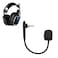 kwmobile Microphone Compatible with Logitech Astro A40 / A40 TR - Replacement Mic for Gaming Headphones - Black