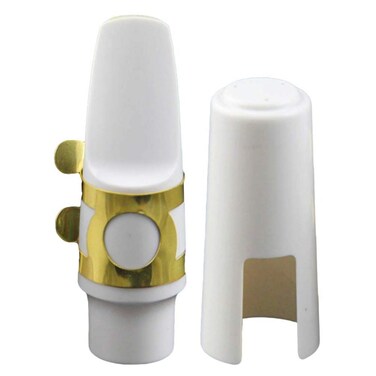 EXCEART Alto Saxophone Head (White, Resin, 1 Count)