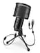 FIFINE USB Desktop PC Microphone with Pop Filter for Computer and Mac, Studio Condenser Mic with Gain Knob Mute Button Headphone Jack for Gaming Streaming Recording YouTube, Extra USB-C Plug-K683A