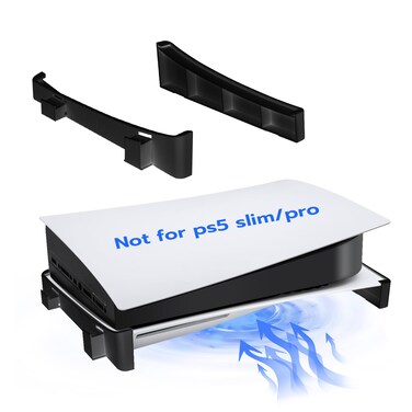 Mcbazel Horizontal Stand for PS5, Base Stand Accessories Compatible with PlayStation 5 Disc &amp; Digital Editions - Black (NOT for PS5 Slim/Pro)