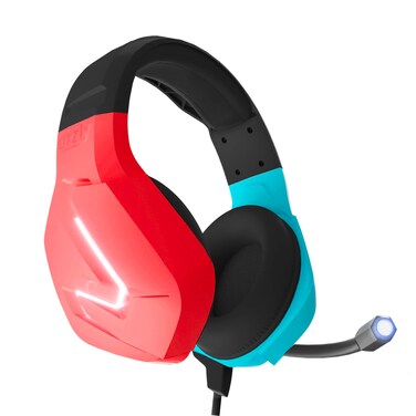 Orzly Gaming Headset with Mic for Nintendo Switch OLED and Lite Joycon Color Match with Led Light Microphone &amp; Remote - Hornet RXH-20 Tanami Edition