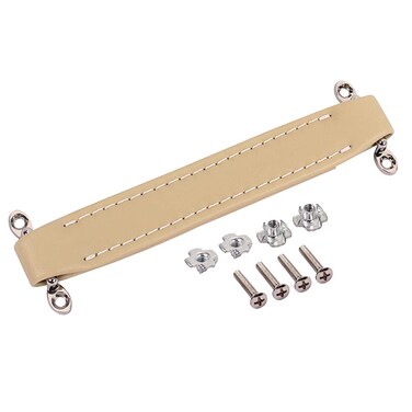 Vintage Style Guitar AMP Amplifier Leather Handle Amp Handle Strap for Guitar Speaker Amplifier (Beige)