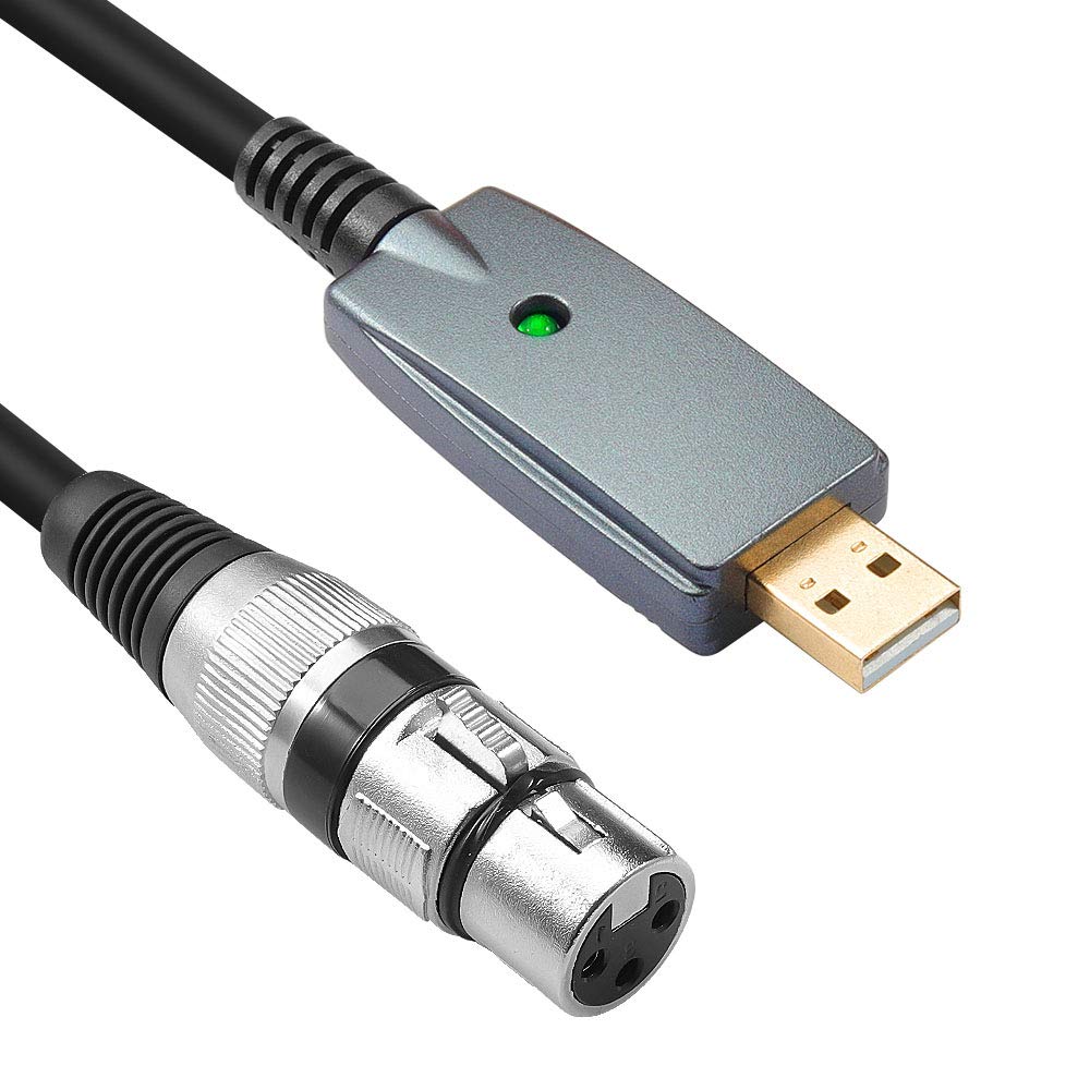 disino Disino Xlr Female To Usb Mic Link Converter Cable usb,xlr