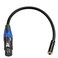 Disino Female XLR to 1/8 Stereo Cable,Balanced XLR Female to 3.5mm(1/8 inch) Female TRS Mini Jack Audio Converter Adapter Cable - 1feet/30cm