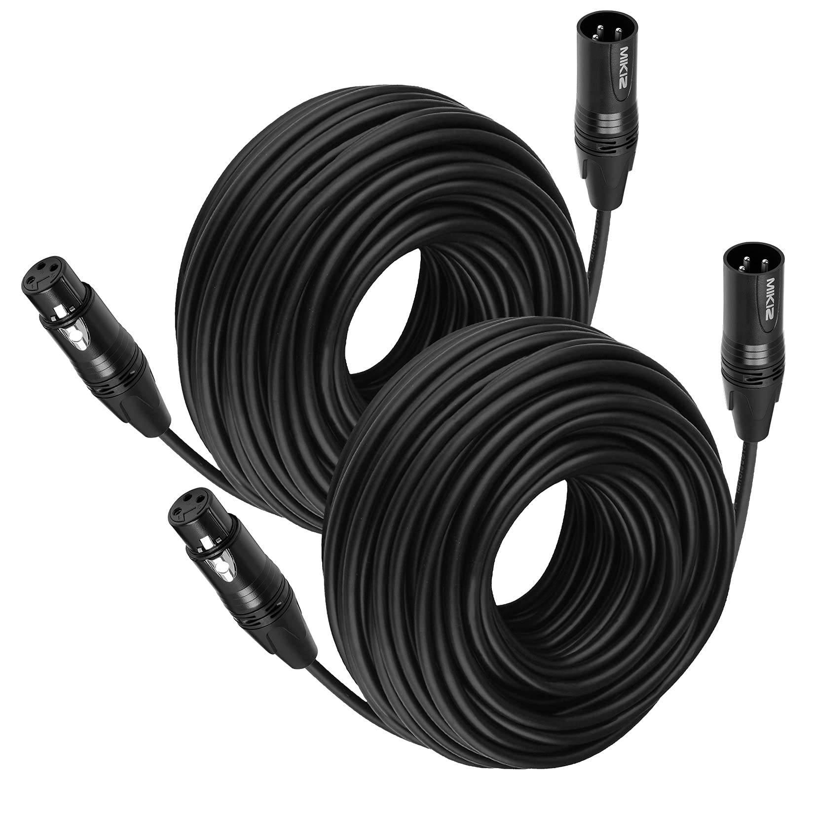 ميكيز Mikiz Xlr Cable 50ft 2 Pack xlr