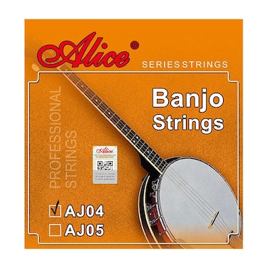 Banjo Strings 4 String, Alice 3 Sets Banjo String 09-30 Well Balanced Tone with Silver-Plated Copper Alloy Wound Strings