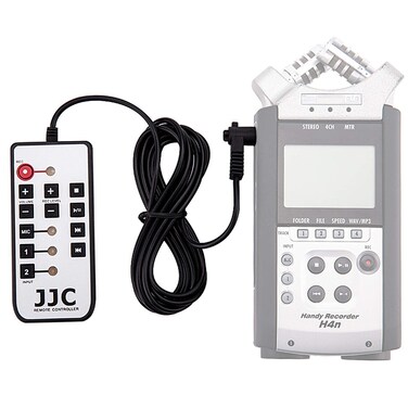 JJC H4n Cable Wired Remote Control Commander for Zoom H4n &amp; H4n Pro All Black (2020 Model) Handy Portable Digital Recorder Replaces Zoom RCH-4N Controller - Cable Length: Approx 1.4m / 4.6 Feet