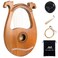 Lyre Harp, AKLOT 16 Metal Strings Mahogany Body Lyra Harp with Maple Saddle Carved Note Tuning Wrench Pickup Strings and Black Gig Bag