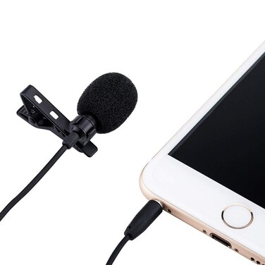 JJC Lavalier Microphone for Smartphone or Tablet Such as for Apple iPhone 8/7/7 Plus/6s/6s Plus/6/5s,Android Samsung Galaxy S8/S7,Huawei Mate 9/Mate 10/P9/P10