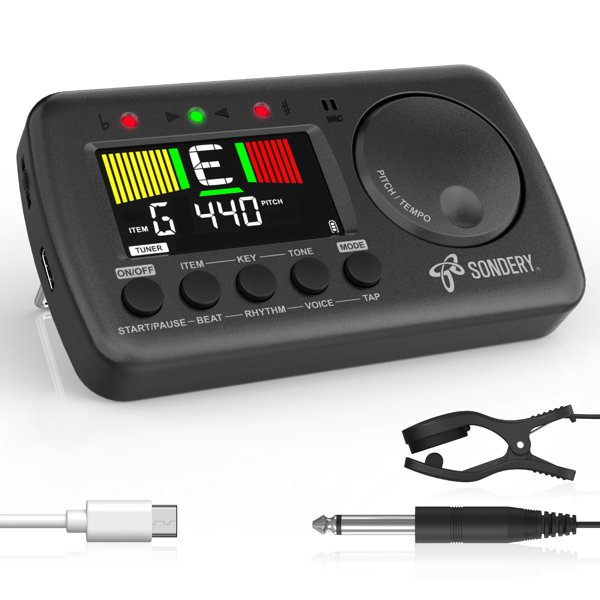 sondery Sondery Digital Metronome Tuner 3 In 1