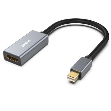 BENFEI Mini DisplayPort to HDMI Adapter 4K, Thunderbolt 2 to HDMI Adapter Compatible for MacBook Air/Pro, Microsoft Surface Pro/Dock, Monitor, Projector[Gold-Plated Connectors&amp; Aluminium Shell]