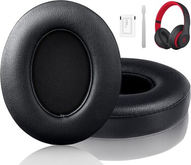 F FEYCH Beats Studio Replacement Earpads for Beats Studio 3 &amp;Beats Studio 2 (B0500/ B0501) 2 Pieces Noise Isolation Comfortable Memory Foam Ear Cushions (Black)