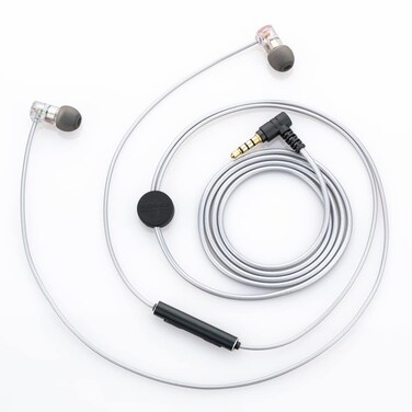 MOONDROP Quarks In-Ear Earphones with Mic, Playback Frequency Band 4 - 43,000 Hz, 0.1 inch (3.5 mm) Connection, Clear Housing