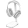 VICHYIE Headphone Stand for AirPods Max, Headset Holder with Aluminum Supporting Rod, Heavy Base Desk Stand Headphones Support Accessory for All Headphones - Silver White