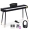AODSK Beginner Digital Piano 88 Key Keyboard,Full-size Electric Piano for Beginners,with Sheet Music Stand,Pedal,Power Adapter,Headphone Mode,USB-MIDI,Piano Lessons,Black,-Comes with headphones