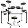 AODSK Electric Drum Set with 4 Quiet Drum Pads,Portable and Solid Drum Set for Beginner with 200 Sounds,2 Switch Pedal,Drum Throne,Drumsticks,Headphones