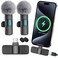 aLLreli iPhone 15 Mics, 2 Pack Wireless Lavalier Microphone for iP15 Pro/Max - Plug-Play Crystal Clear Sound Quality, Long Lasting for Interviews, Podcasts, Vlogs, and More