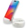 TransMarble Luxury Marble Cell Phone Stand Holder for Popular Smartphones (1 Pcs) - Real Solid Marble Mobile Phone Stands as Office Desk or Kitchen Countertop Decor (Starry White)
