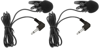 2 pcs Portable Lapel mic 3.5mm Audio Compatible with Voice Amplifiers S6 (by AKindle)