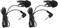 2 pcs Portable Lapel mic 3.5mm Audio Compatible with Voice Amplifiers S6 (by AKindle)
