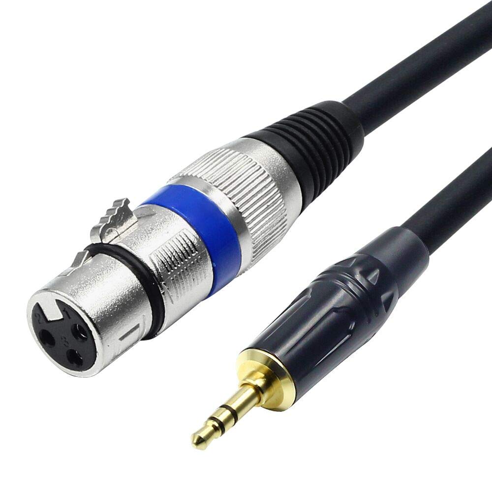 disino Disino Xlr To 3 Stereo Microphone Cable 3.5 MM 15 FT
