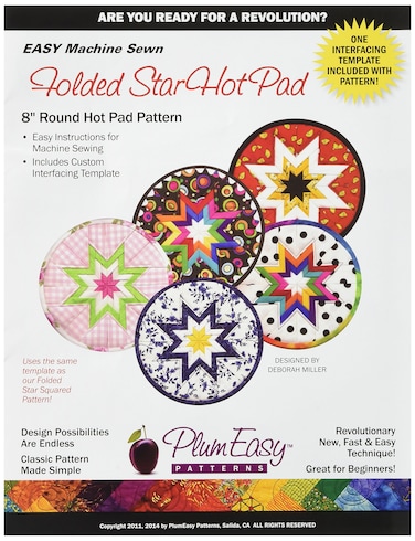 PlumEasy Patterns Rounded Folded Star Hot Pad