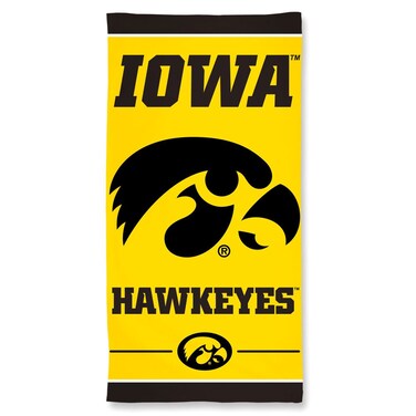 NCAA Iowa Hawkeyes Fiber Beach Towel, 30 x 60-Inch