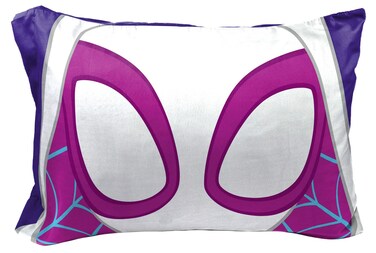 Marvel Spidey &amp; His Amazing Friends Ghost Spider Gwen 1 Single Reversible Pillowcase - Kids Super Soft Bedding