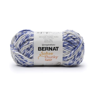 BERNAT Softee Chunky Twist SB Yarn, Blue Shock