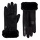 isotoner Womens Mya Microsuede Glove with Faux Fur Cuff Detail, Touchscreen Compatible and Water Repellent, Black, Large/X-Large