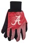 WinCraft NCAA Two Color Grip Palm Halftone Utility Gloves (Alabama Crimson Tide)