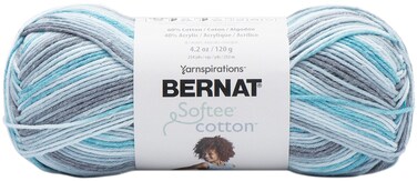 Bernat Softee Cotton Yarn, Blue Waves