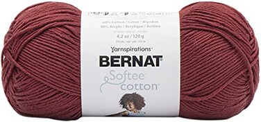 Bernat Softee Cotton Yarn, Warm Red