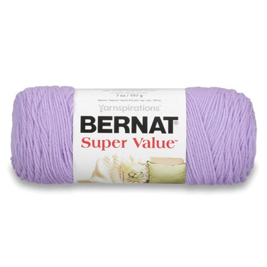 Bernat Super Value Yarn, 7 oz, Gauge 4 Medium Worsted, Lilac
