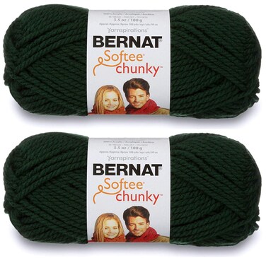 (Pack of 2) Bernat Softee Chunky Yarn-Dark Green