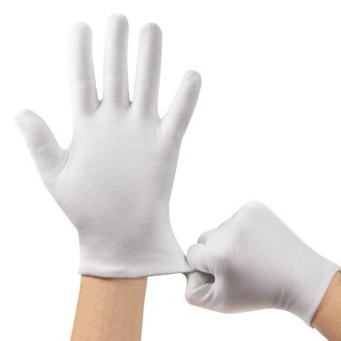 Cotton Gloves, 10pairs(20 Pcs) White Cotton Gloves for Women and Men, Washable Stretch White Mitten for Dry Hands and Eczeme Moisturizing Mitten, Suitable for Coin Jewelry Silver Inspection