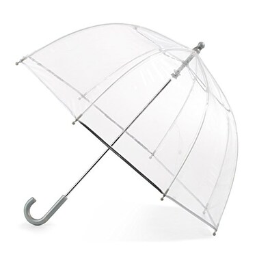 totes Kids Clear Bubble Umbrella with Dome Canopy, Lightweight Design, Wind and Rain Protection Umbrella, Clear, Kids - 38" Canopy