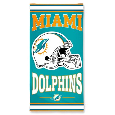 WinCraft NFL Miami Dolphins Fiber Beach Towel, 30 x 60-Inch