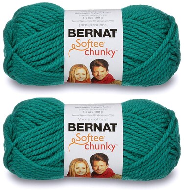 Bernat 2-Pack - Softee Chunky Yarn, Emerald, Single Ball