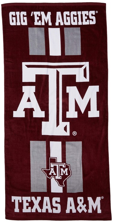 WinCraft NCAA Texas A&amp;M University Fiber Beach Towel, 9lb/30 x 60