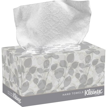 KLEENEX Pop-Up Box Hand Towels, Paper, 9 x 10-1/2, 120/pack
